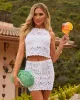Positano Crochet Coverup Mini Skirt sold by Vici