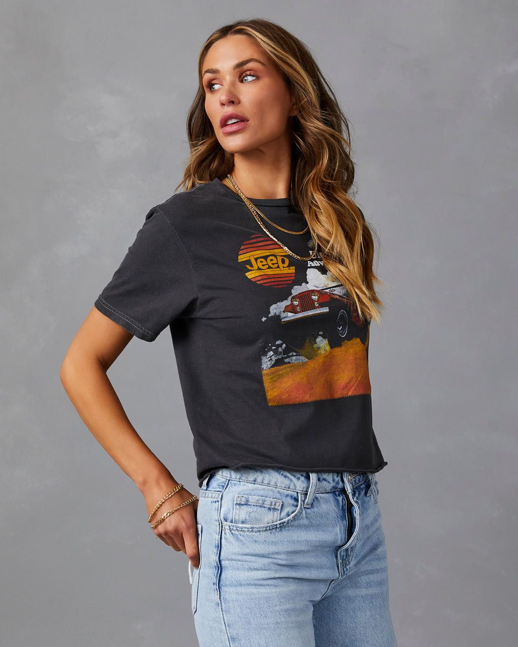 Jeep Ultimate Adventure Cotton Tee - Black - FINAL SALE sold by Vici product image thumbnail 5