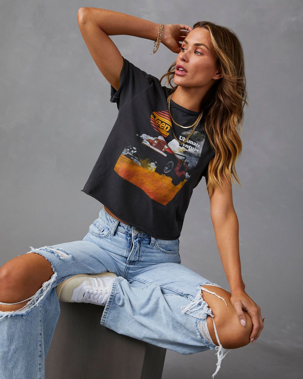 Jeep Ultimate Adventure Cotton Tee - Black - FINAL SALE sold by Vici product image thumbnail 7