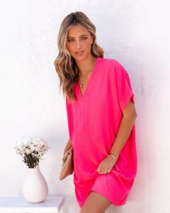 Finesse Shift Dress - Hot Pink - FINAL SALE sold by Vici