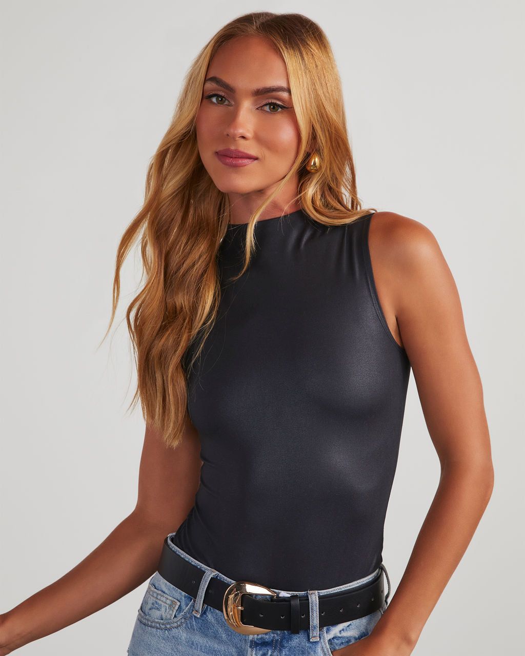 Lisa Matte Seamless High Neck Bodysuit sold by Vici