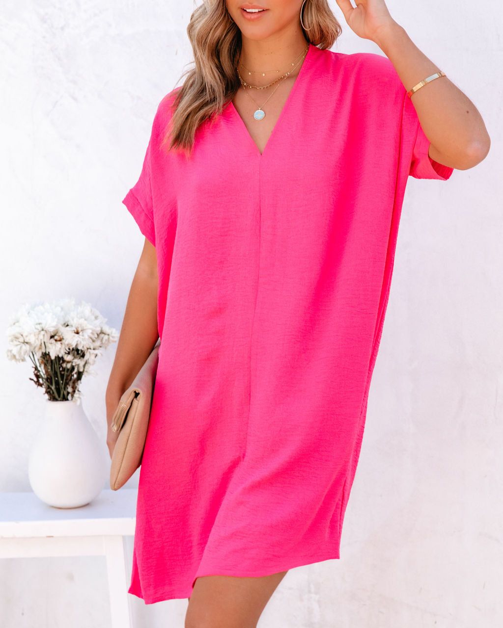 Finesse Shift Dress - Hot Pink - FINAL SALE sold by Vici product image thumbnail 8