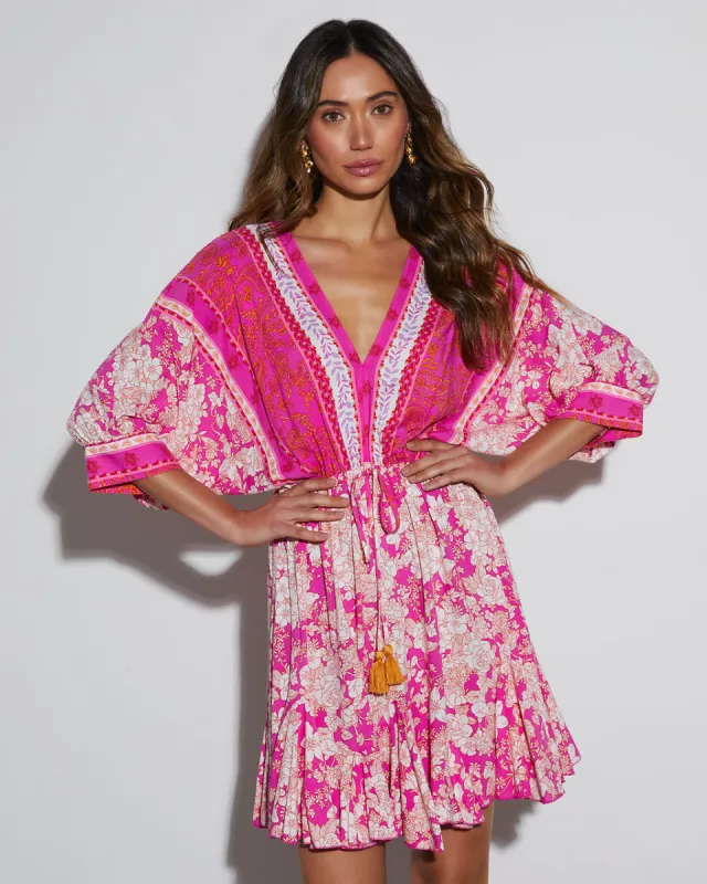 Casselle V-Neck Printed Mini Dress sold by Vici