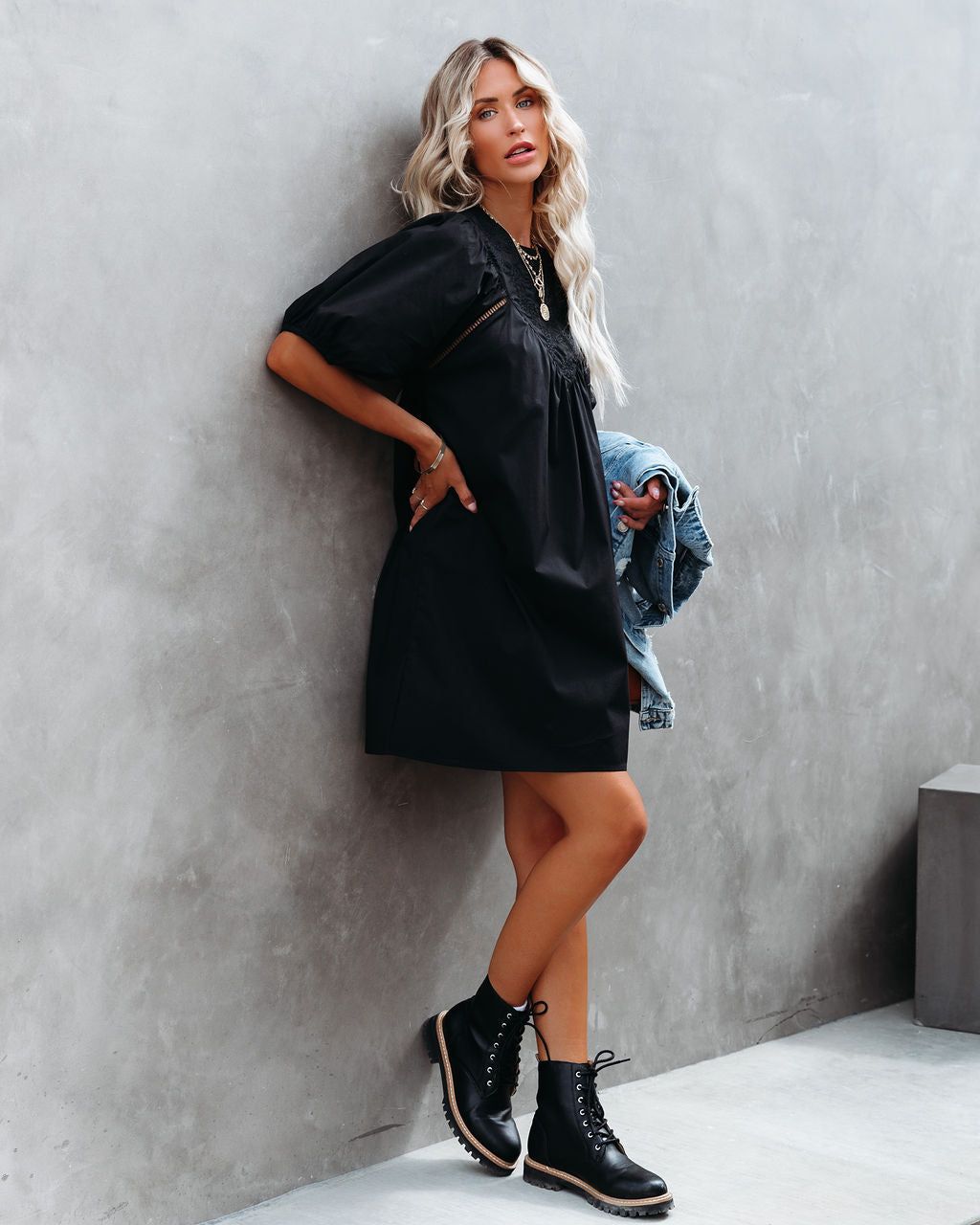 Saratoga Embroidered Puff Sleeve Dress - FINAL SALE sold by Vici product image thumbnail 5