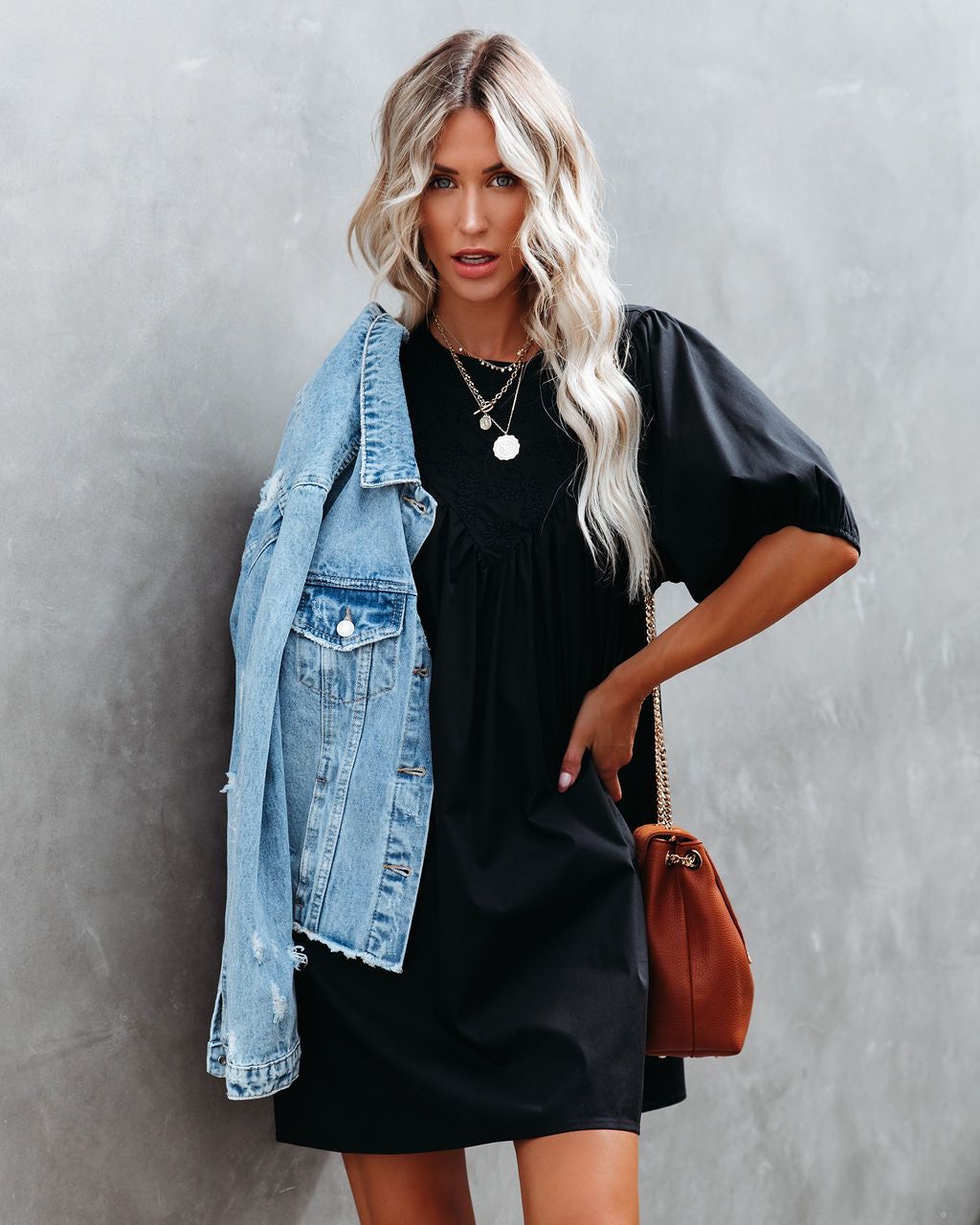 Saratoga Embroidered Puff Sleeve Dress - FINAL SALE sold by Vici product image thumbnail 3