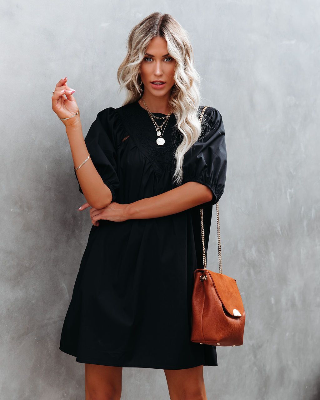 Saratoga Embroidered Puff Sleeve Dress - FINAL SALE sold by Vici product image thumbnail 10