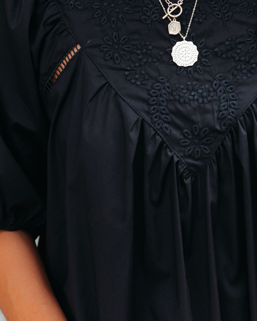 Saratoga Embroidered Puff Sleeve Dress - FINAL SALE sold by Vici product image thumbnail 4