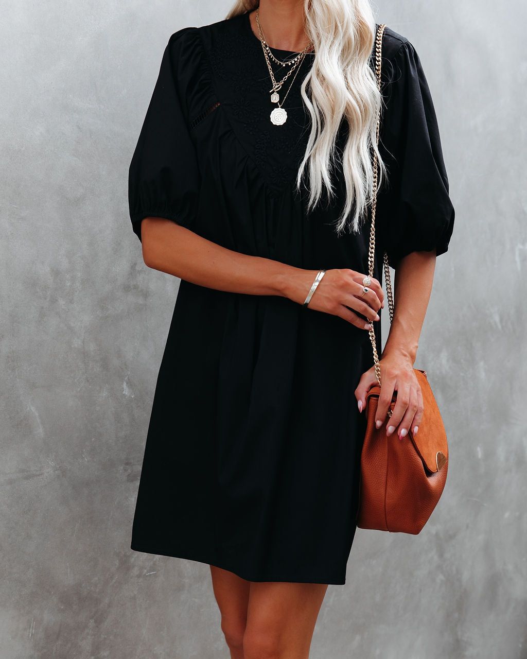 Saratoga Embroidered Puff Sleeve Dress - FINAL SALE sold by Vici product image thumbnail 6