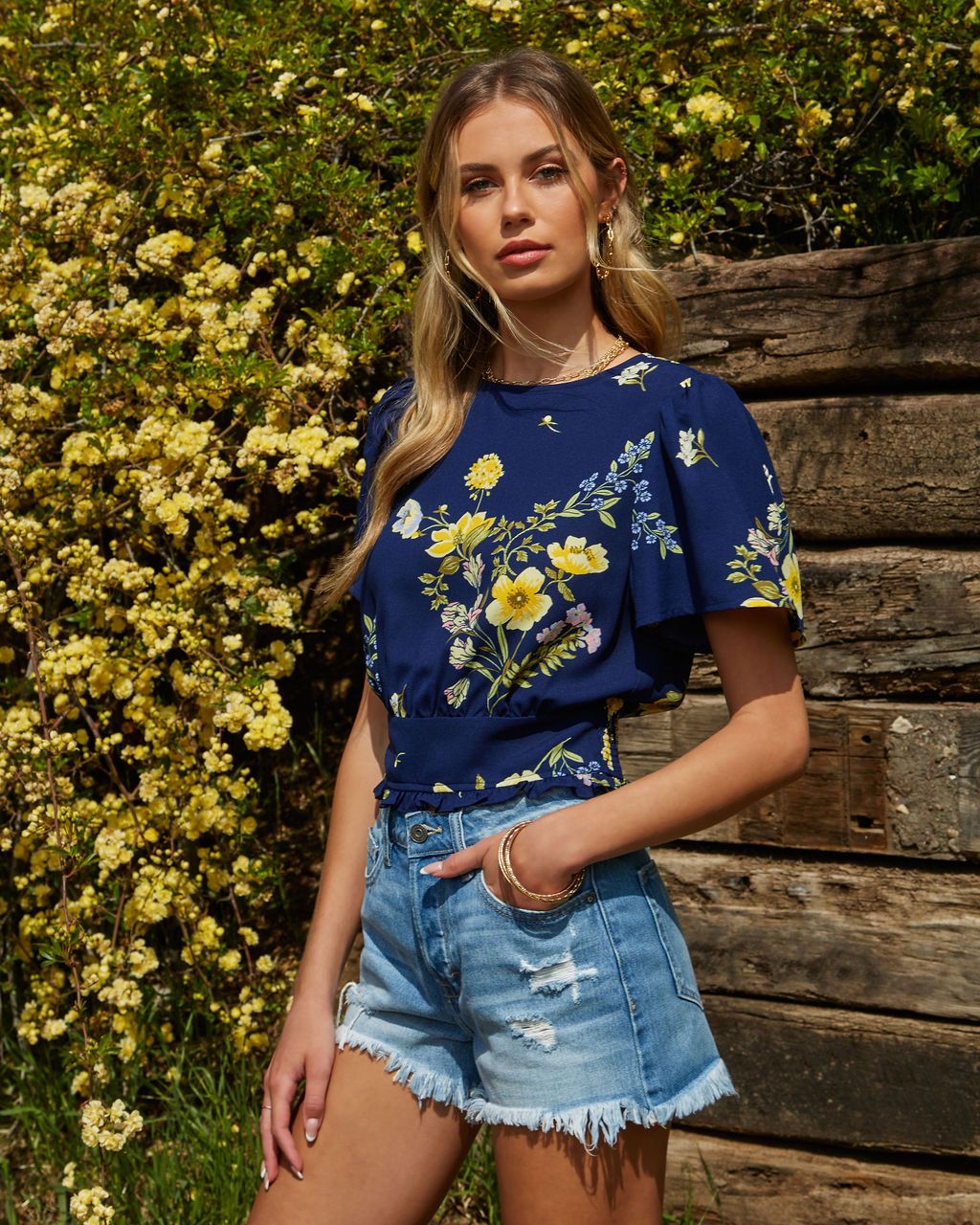 Jada Floral Smocked Top sold by Vici product image thumbnail 3