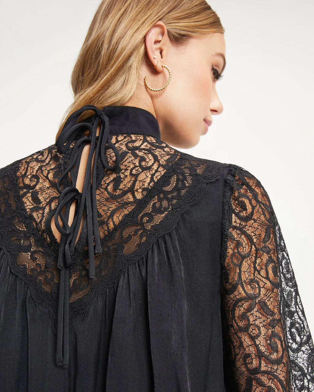 Down Memory Lane Lace Contrast Top sold by Vici product image thumbnail 3