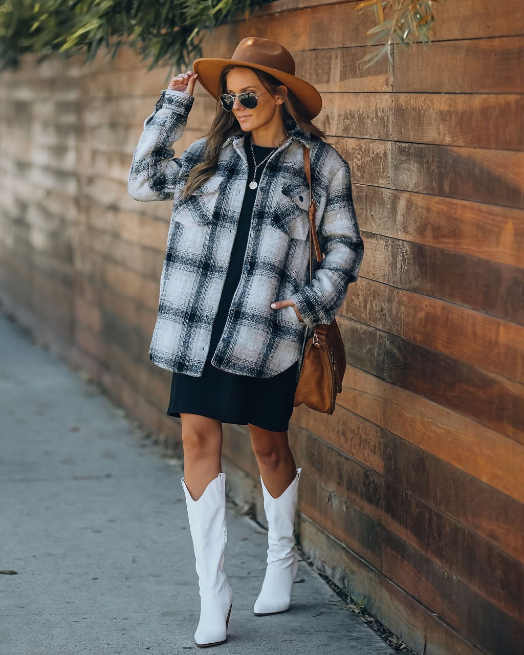 Chandra Pocketed Plaid Shacket - FINAL SALE sold by Vici product image thumbnail 6