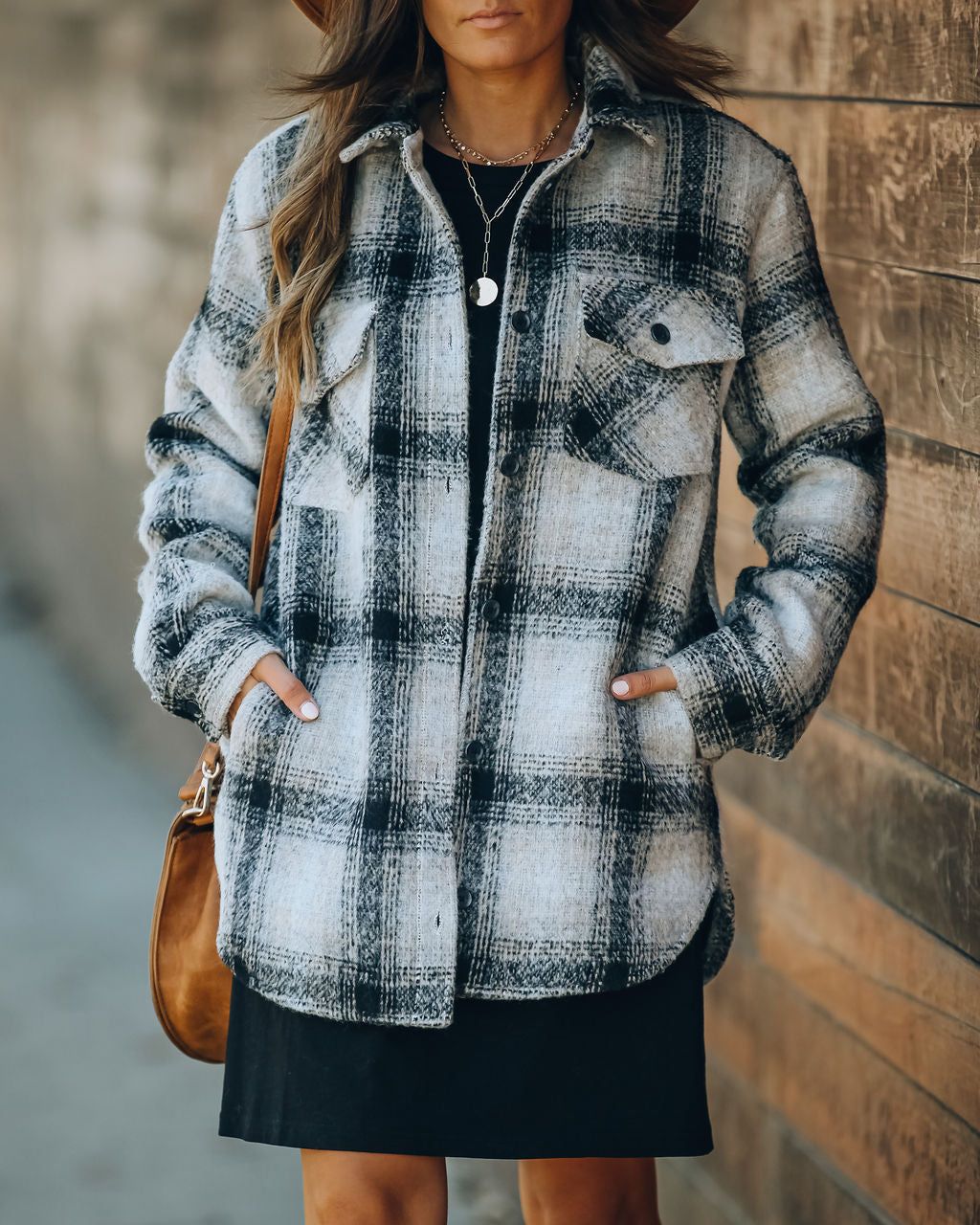 Chandra Pocketed Plaid Shacket - FINAL SALE sold by Vici product image thumbnail 7