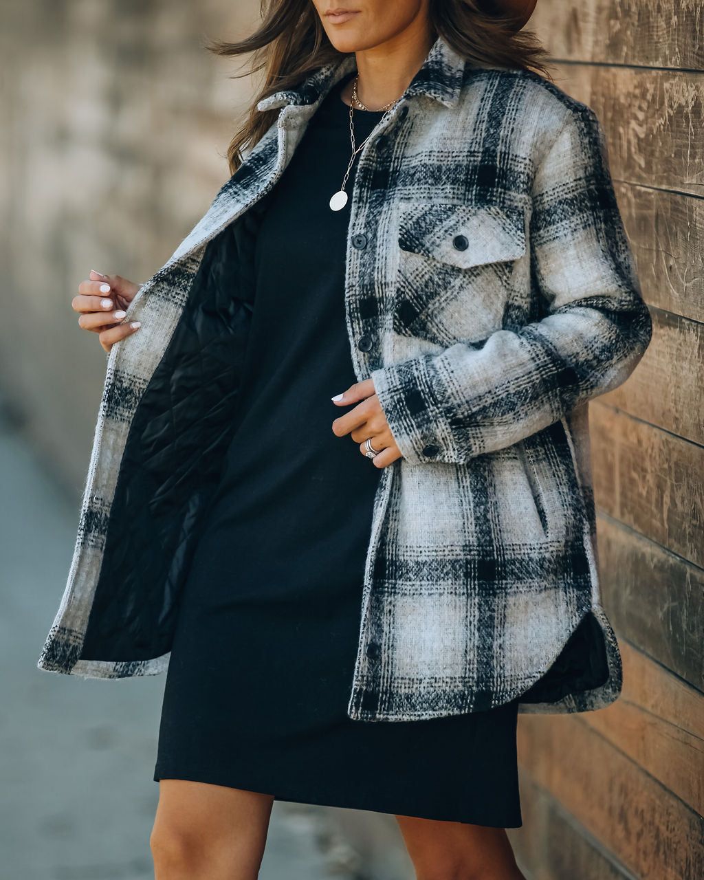 Chandra Pocketed Plaid Shacket - FINAL SALE sold by Vici product image thumbnail 5