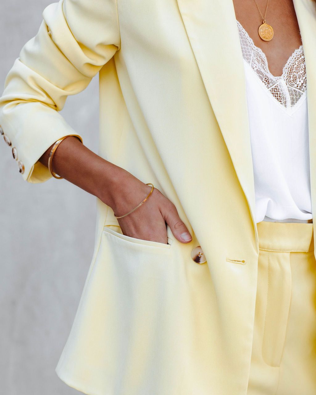 Lyssa Pocketed Blazer - Yellow - FINAL SALE sold by Vici product image thumbnail 4