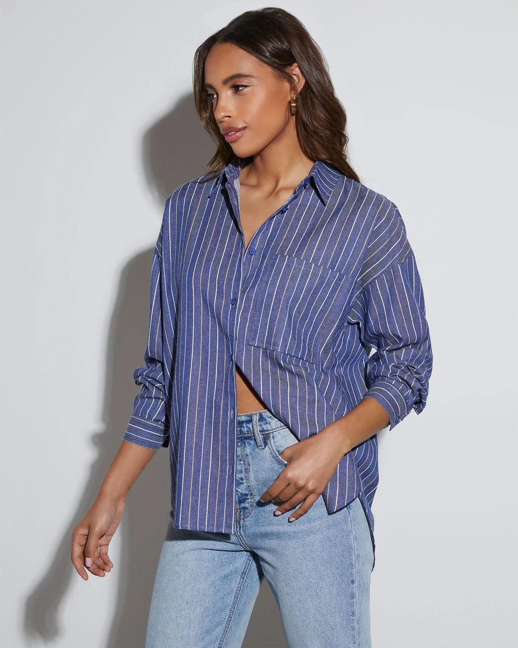 Wilson Striped Button Down Top sold by Vici product image thumbnail 5