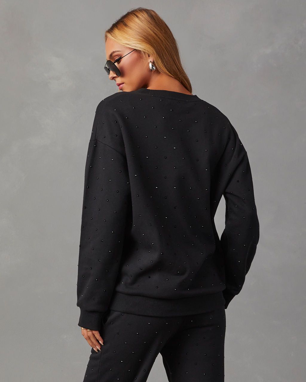 Bling Oversized Embellished Sweatshirt sold by Vici product image thumbnail 4