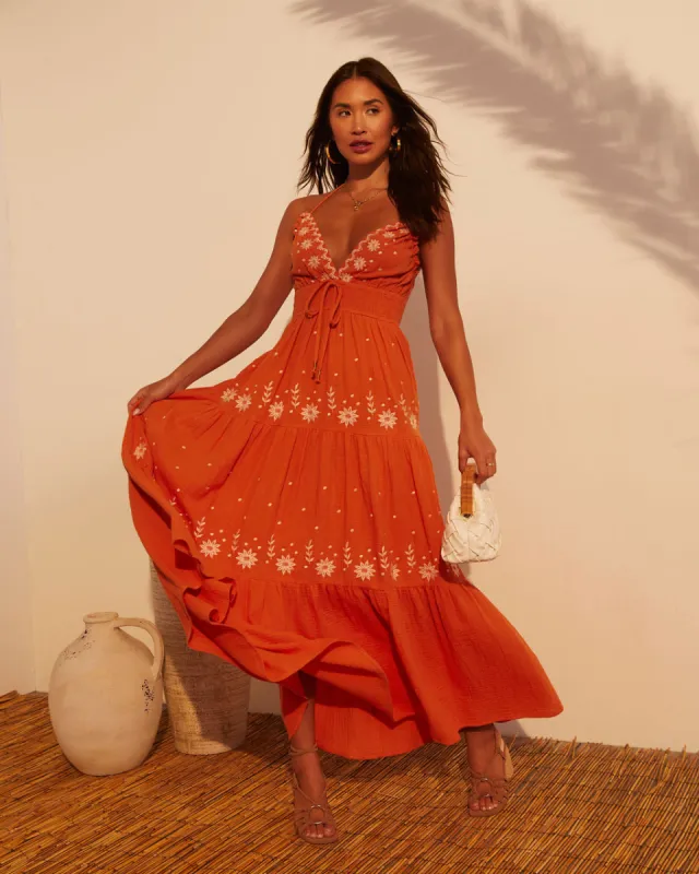 Adaline Tiered Maxi Dress sold by Vici
