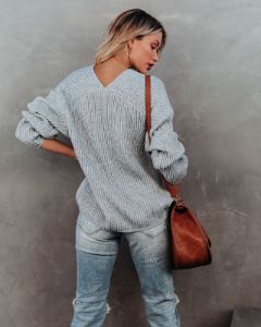 Repeat After Me Knit Sweater - Heather Grey - FINAL SALE sold by Vici