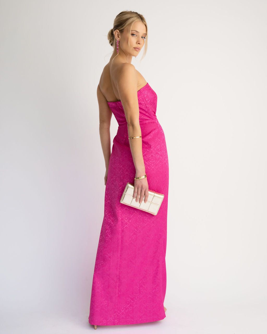 Galia Embossed Strapless Maxi Dress sold by Vici product image thumbnail 7