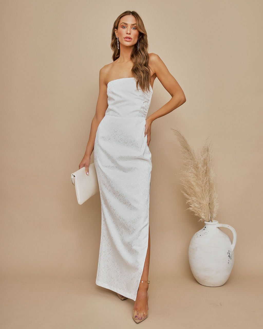 Galia Embossed Strapless Maxi Dress sold by Vici product image thumbnail 2