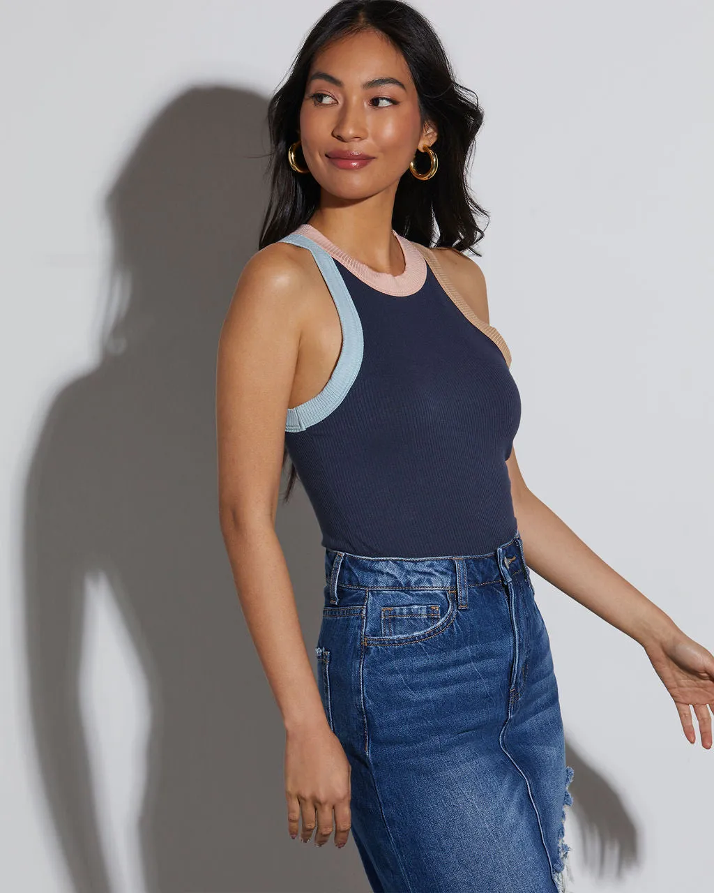 Serenade Ribbed Knit Tank sold by Vici product image thumbnail 5