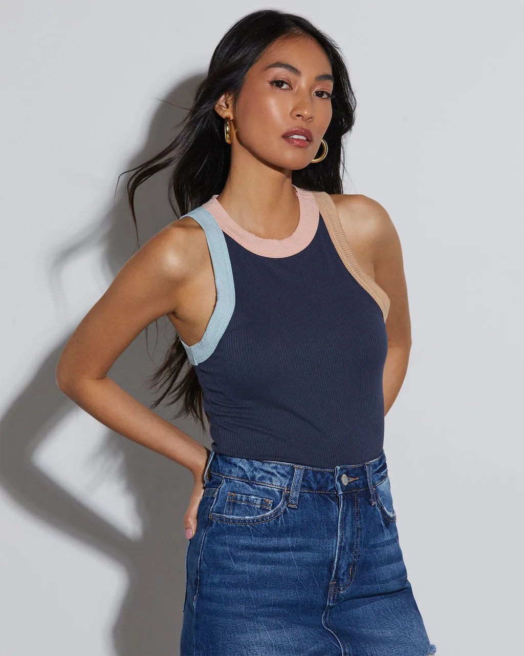 Serenade Ribbed Knit Tank sold by Vici product image thumbnail 2