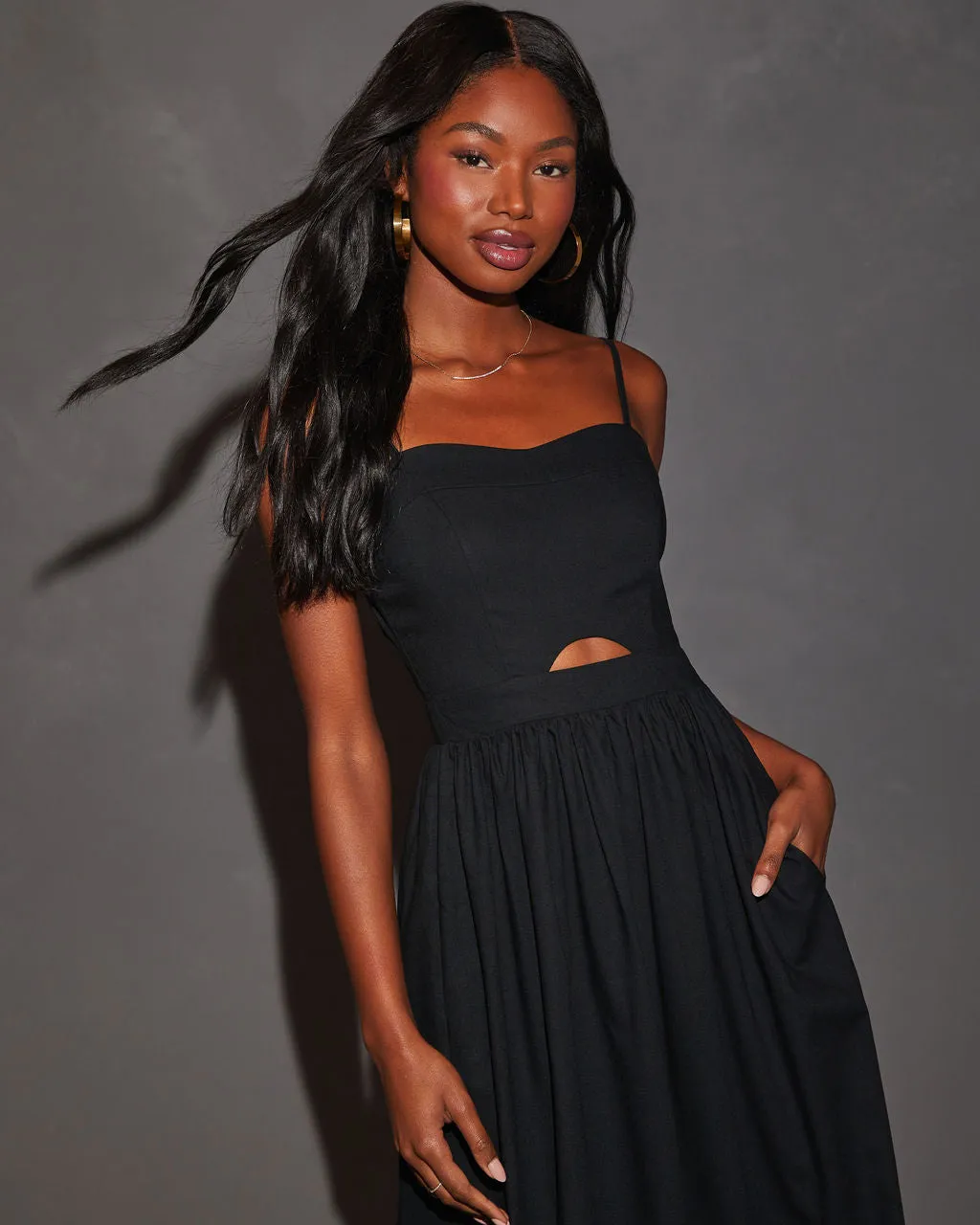 Eleanor A-Line Front Cutout Maxi Dress sold by Vici product image thumbnail 2