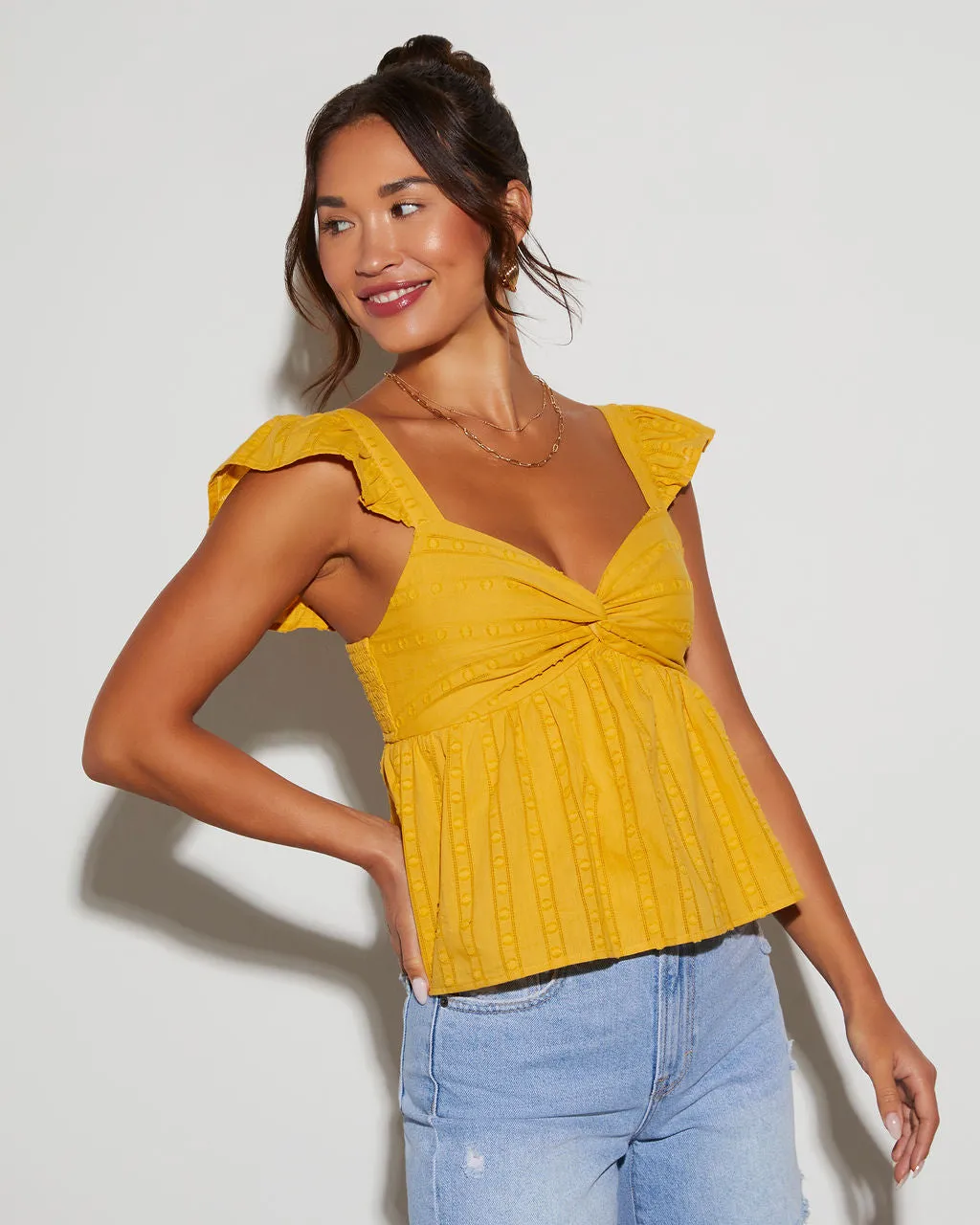 Meredith Cropped Short Sleeve Top sold by Vici