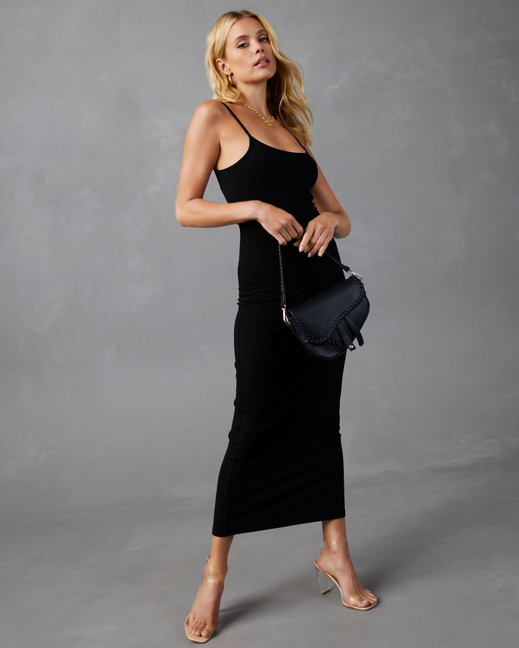 Ivana Ribbed Knit Midi Dress sold by Vici