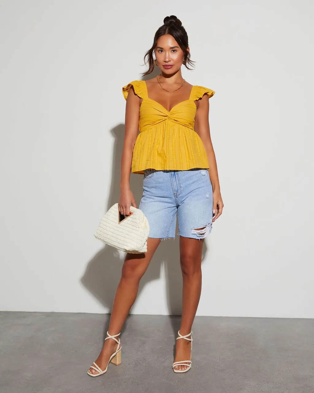 Meredith Cropped Short Sleeve Top sold by Vici product image thumbnail 2