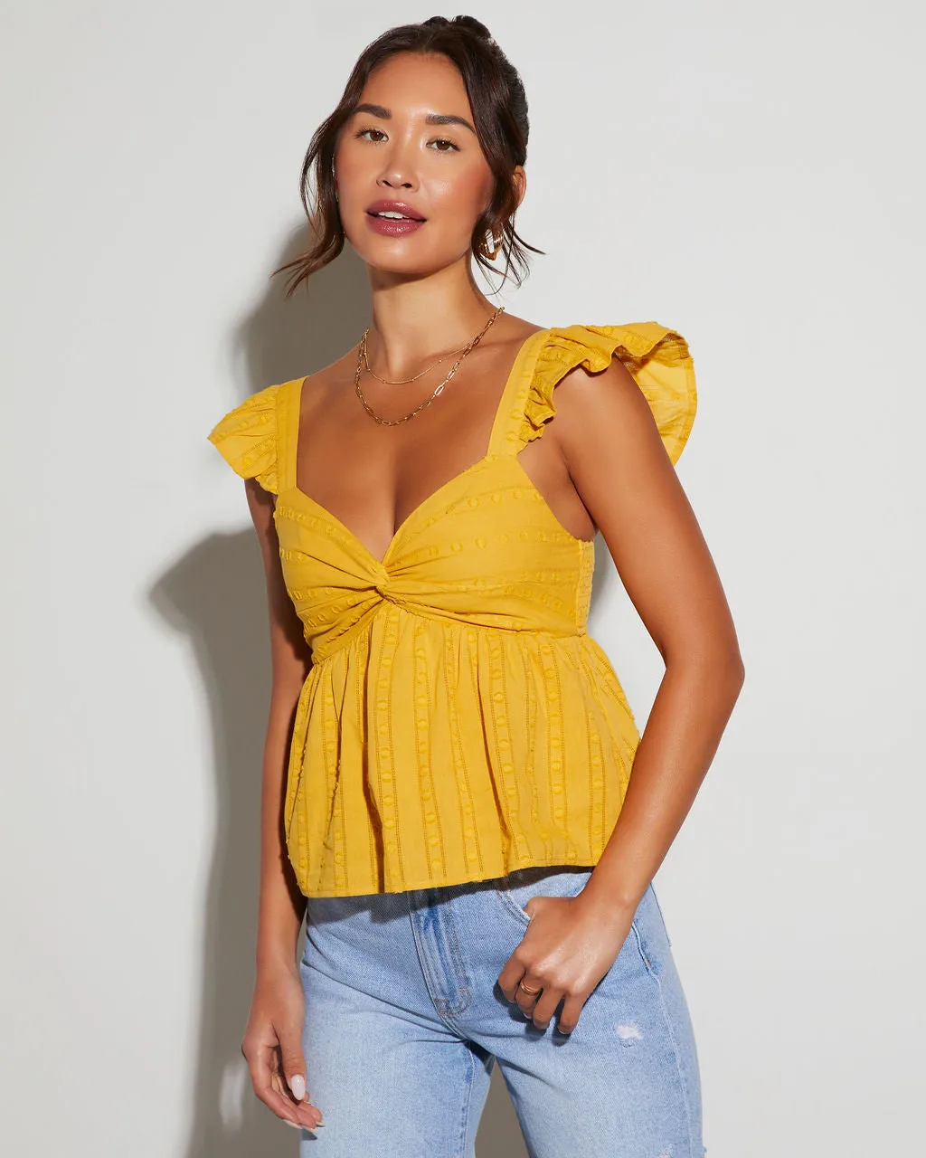 Meredith Cropped Short Sleeve Top sold by Vici product image thumbnail 3