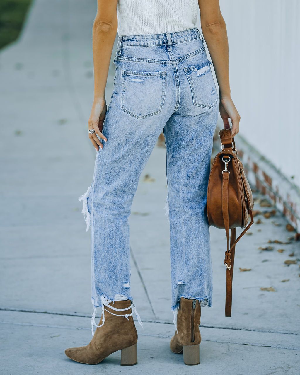 Jonah High Rise Distressed Straight Leg Denim sold by Vici product image thumbnail 2