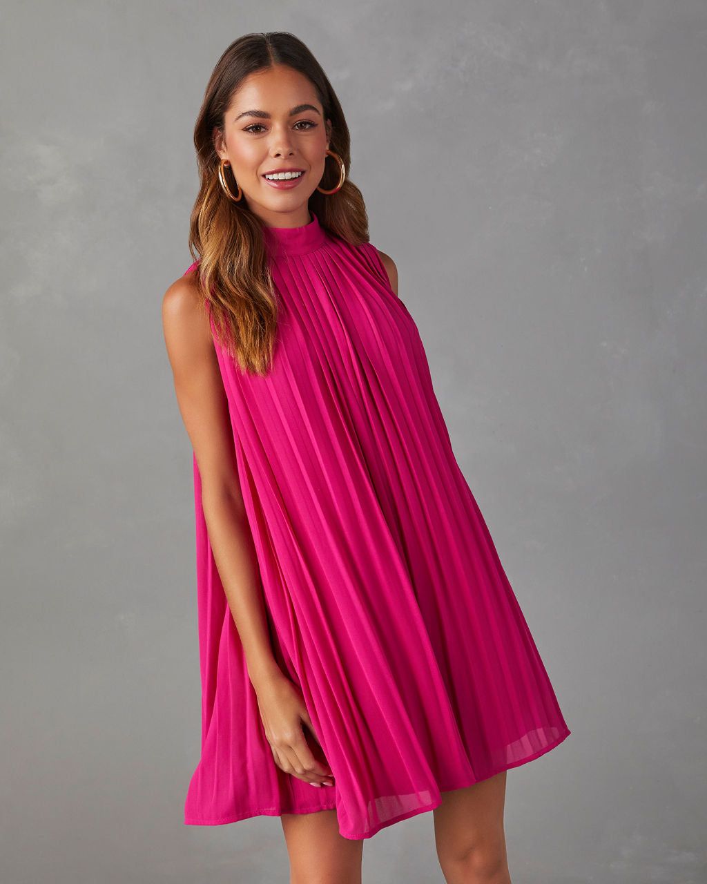 Somerset Pleated Sleeveless Romper - Berry - FINAL SALE sold by Vici product image thumbnail 3