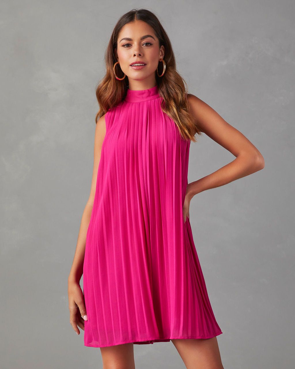 Somerset Pleated Sleeveless Romper - Berry - FINAL SALE sold by Vici product image thumbnail 6