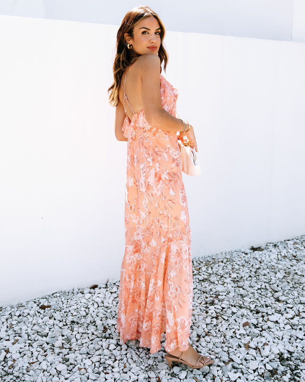 Santiago Floral Ruffle Maxi Dress sold by Vici product image thumbnail 4