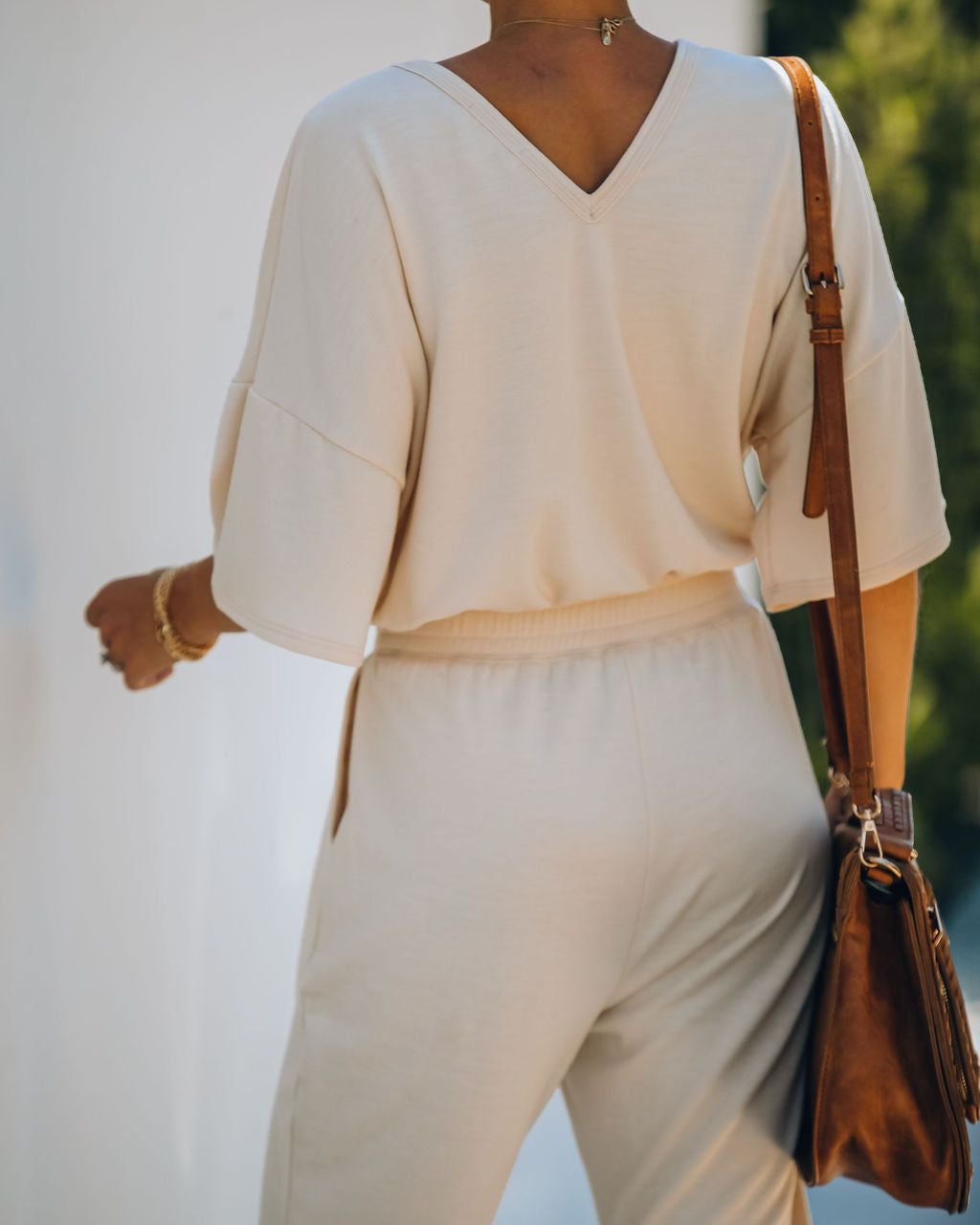 Clayton Knit Drawstring Top - Sand - FINAL SALE sold by Vici product image thumbnail 2