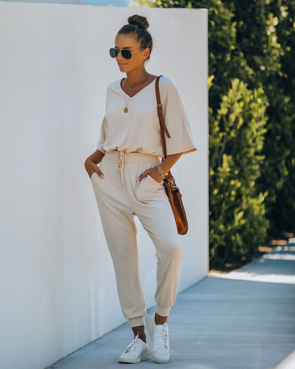 Clayton Knit Drawstring Top - Sand - FINAL SALE sold by Vici product image thumbnail 7