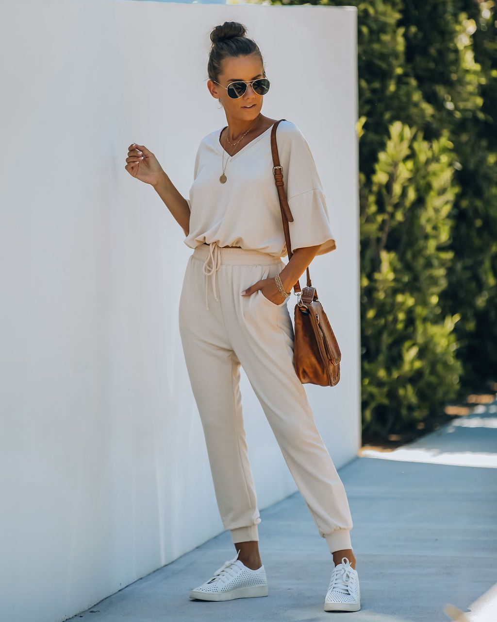 Clayton Knit Drawstring Top - Sand - FINAL SALE sold by Vici product image thumbnail 9