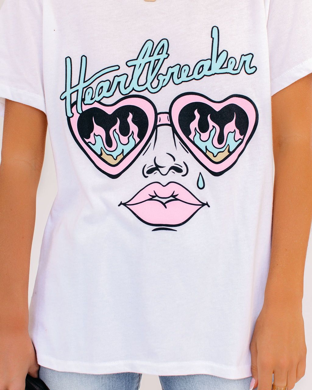 Heartbreaker Vision Cotton Blend Tee - FINAL SALE sold by Vici product image thumbnail 4
