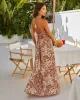 Honolulu Halter Tropical Print Maxi Dress sold by Vici