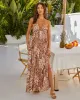 Honolulu Halter Tropical Print Maxi Dress sold by Vici
