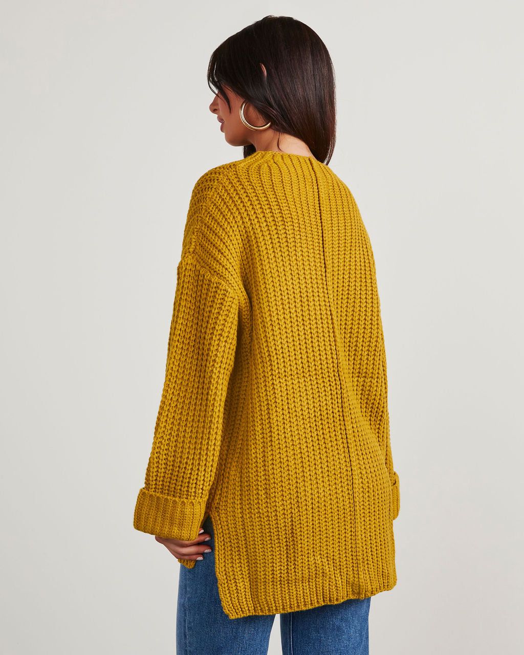 Doherty Relaxed Tunic Sweater - Mustard sold by Vici product image thumbnail 4