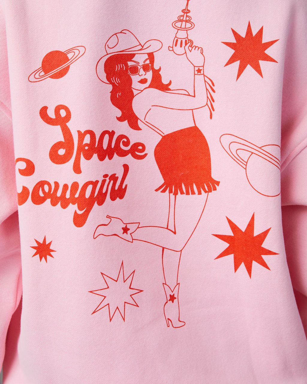 Space Cowgirl Crew Neck Pullover - Pink - FINAL SALE sold by Vici product image thumbnail 5