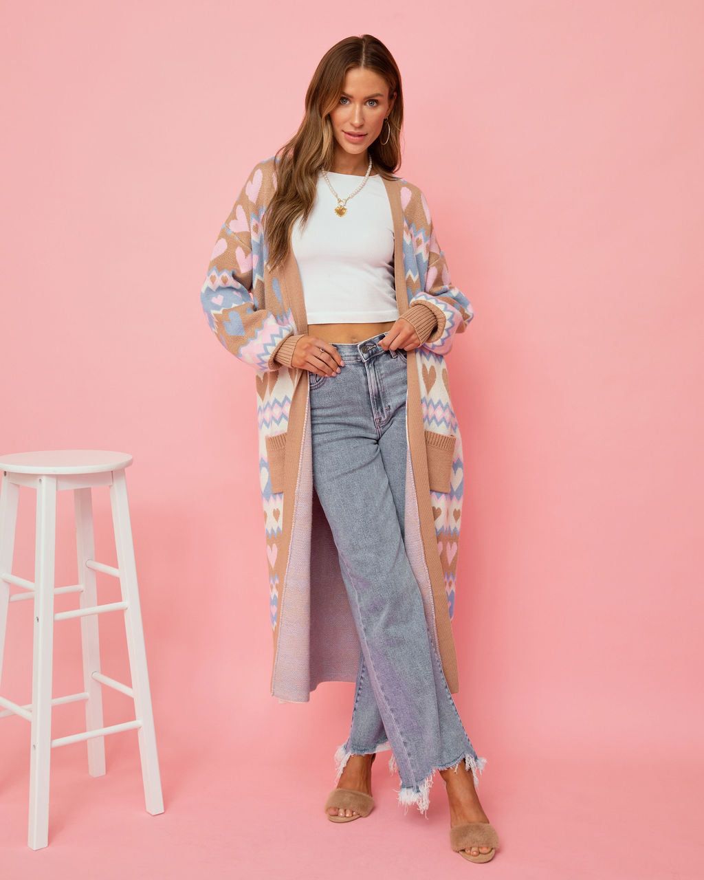 Enchantment Pocketed Duster Cardigan sold by Vici