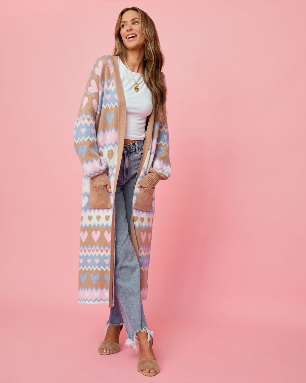 Enchantment Pocketed Duster Cardigan sold by Vici product image thumbnail 3