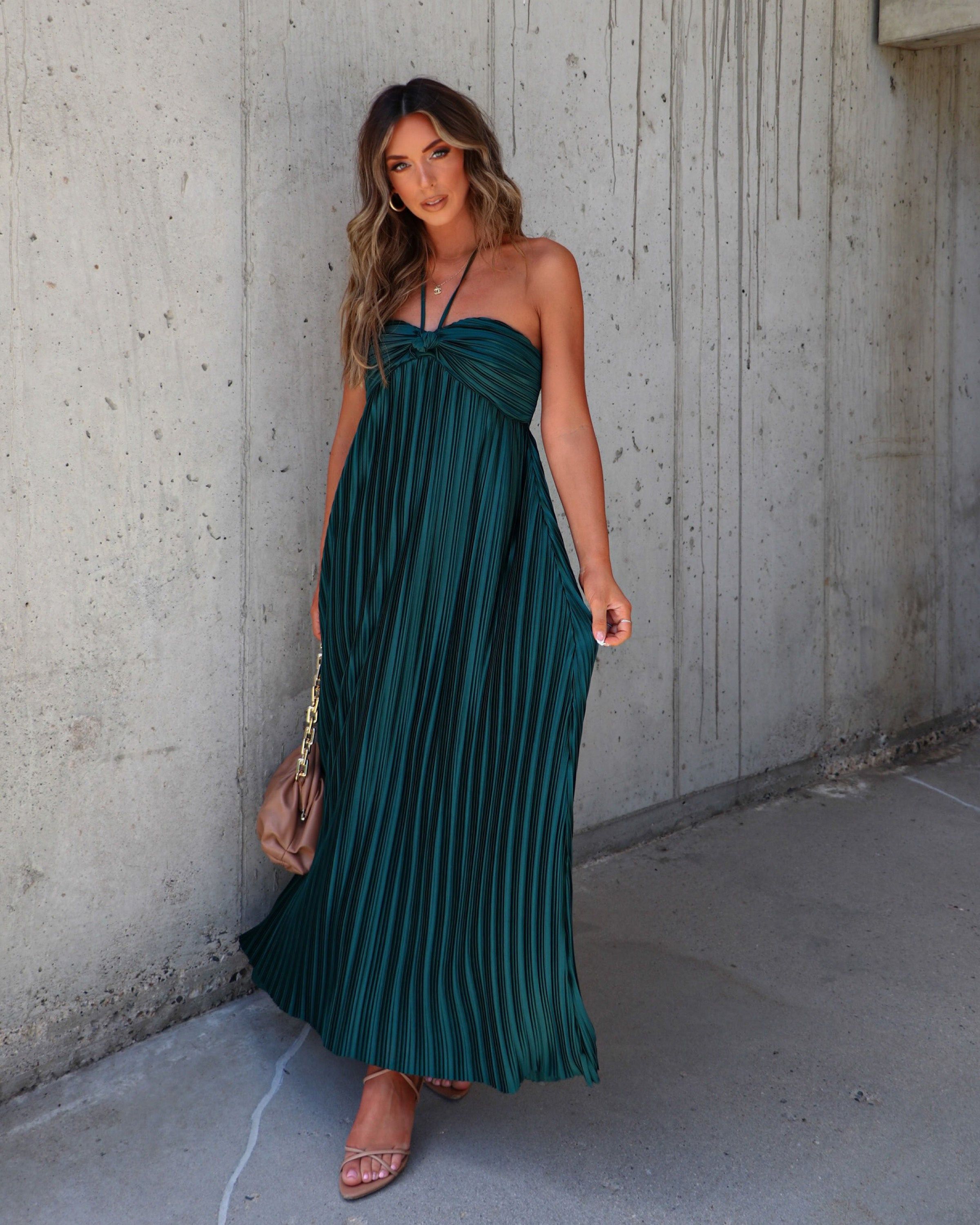 zimmermann natura halter neck midi dress Luna Metallic Halter Knit Midi Dress