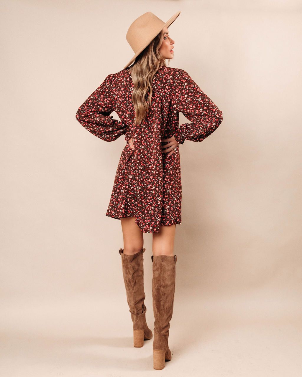 Grateful Hearts Floral Mini Dress sold by Vici product image thumbnail 4