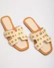 Off the Coast Studded Flat Sandals sold by Vici