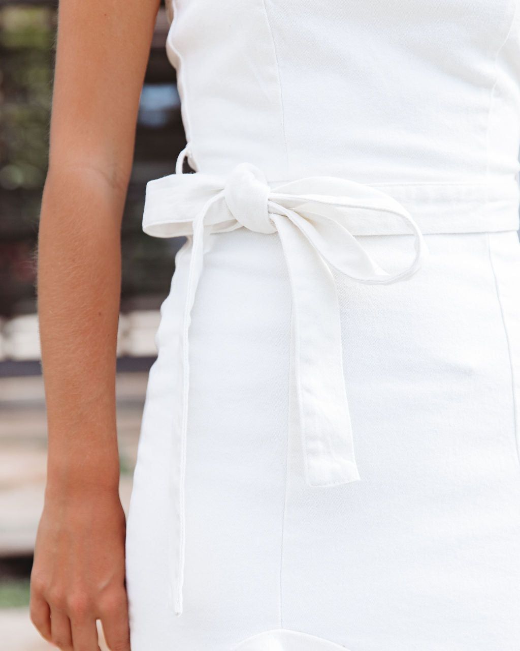 Presentation Cotton Strapless Ruffle Midi Dress - White - FINAL SALE sold by Vici product image thumbnail 4