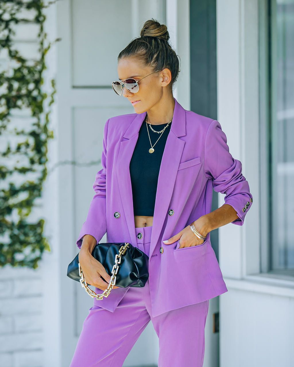 Long Shot Pocketed Blazer - Lilac - FINAL SALE sold by Vici product image thumbnail 10